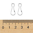 Замочок для Брелків і Ключів, Метал, Колір: Платина, Розмір: 20х8х2мм, Внутрішній діаметр: 19х6мм, 50 шт, фото 3