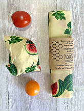 2 шт багаторазова воскова упаковка для продуктів, серветка обгортка вощанка, екоупаковка, вощені серветки