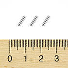 Бусини Трубочки, Неіржавка сталь, Розмір: 7х1.5мм, Отвір 1 мм, 10 шт, фото 3