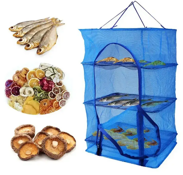 Сушіння триярусне універсальне 45×45×75 см для риби й овочів