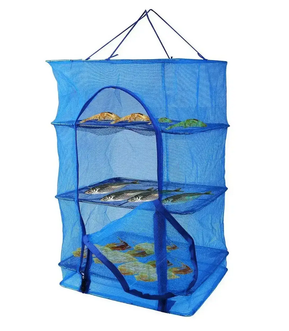 Сушіння 3-ярусне 45×45×75 см, універсальне для риби та фруктів, фото 1