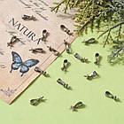 Тримач Шапочкою під Бусіну з Напівотворством, Неіржавка сталь, Розмір: 12х4мм, Пін 1 мм, 10 шт, фото 4