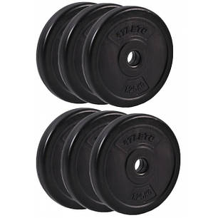 Диск для штанг і гантелей композитний Atleto 6шт x 1,25кг, фото 1