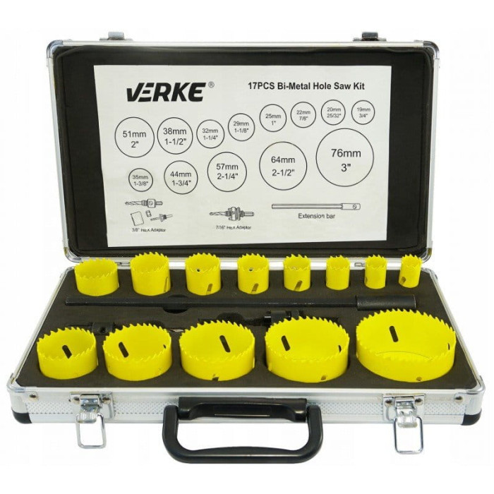 VERKE Набір коронок по металу 17 елементів V05090