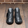 Зимові чоловічі шкіряні черевики на блискавці чорні утеплені з натуральної шкіри на хутрі на зиму, розмір 40-45, фото 4