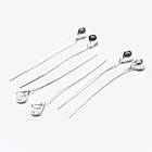 Срібло 925 Піни з кільцем і тримачем дя Кулона, Розмір: 40 мм, Отвір: 3.5х4мм, Пін 0.5мм, 2 шт, фото 5