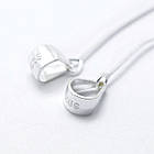 Срібло 925 Піни з кільцем і тримачем дя Кулона, Розмір: 40 мм, Отвір: 3.5х4мм, Пін 0.5мм, 2 шт, фото 6