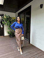 Юбка батал 939 мокко, 50-52 размер