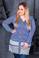 Сорочка+туніка синя 3000, 52 розмір