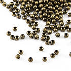 Бусини Затискні Стопери, Кримпи, Залізо, Круглі, Колір: Бронза, Розмір: 2х2мм, Отвір 1 мм, 20 г, фото 5