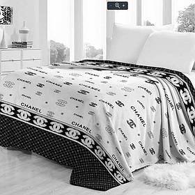 Флісовий плед-покривало 200х220 Логотипи бренду (11135-3) із мікрофібри Велсофт