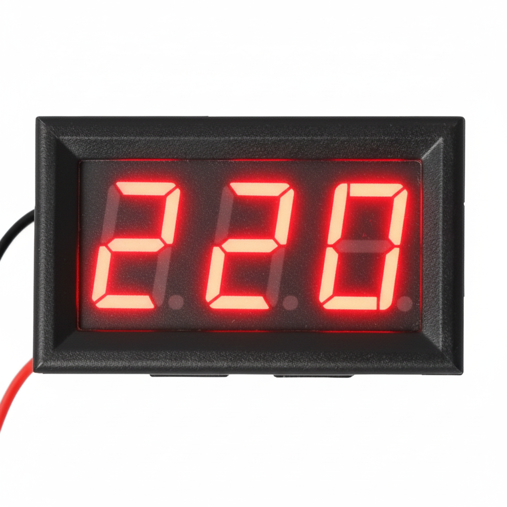 Вольтметр цифровий AC 70-450 V, дисплей 0.56 дюйма, червоний