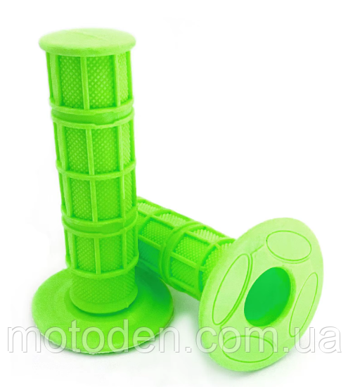 Ручки керма, мото грипси м'які зелені, фото 1