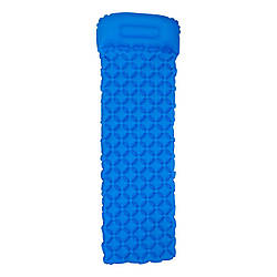 Килимок туристичний надувний із TPU 190х55х3 см туристичний матрац Синій SJ-0084BL