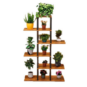 Полиця-стійка для квітів і рослин 6-ярусна дерев'яна