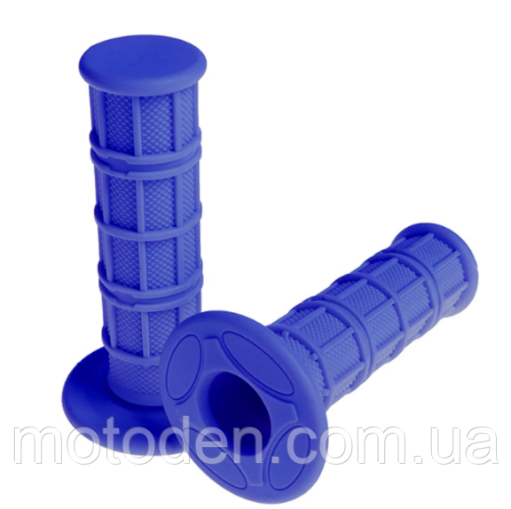 Ручки керма, мото грипси м'які сині, фото 1