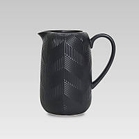 Глечик керамічний Maestro MR-20003-55 Geometry Black 1 л для води, молока, напоїв