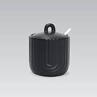 Цукорниця керамічна Maestro MR-20006-09 Line work 300 мл із кришкою і ложкою