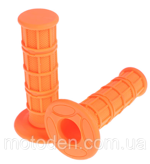 Ручки керма, мото грипси м'які оранж, фото 1