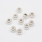 Бусини Неіржавка сталь, Круглі, Колір: Срібло, Розмір: 5х4мм, Отвори 1.8 мм, 10 шт./паковання, 1 упаковка, фото 5