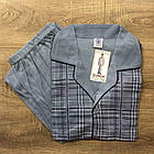 Чоловіча трикотажна піжама костюм домашній Курт з гудзиками, фото 6