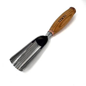 Ударна напівкругла 50мм STRYI Profi стамеска для об'ємного та скульптурного різьблення по дереву
