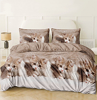 Дитяча постільна білизна полуторна Кошеня (Ранфорс) на кнопках