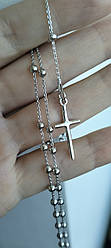 Срібна вервиця на шию 60 см