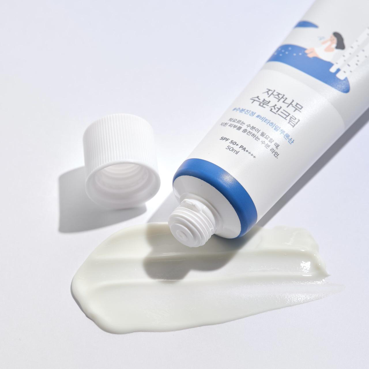 Сонцезахисний крем з березовим соком ROUND LAB Birch Juice Moisturizing Sunscreen 50 мл, фото 1