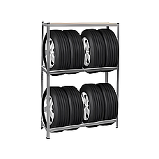 Металевий стелаж для 8 шин з додатковою полицею Garden Line (180 × 120 × 40 см) | навантаження на 1 полицю - 175 кг (Польща), фото 3
