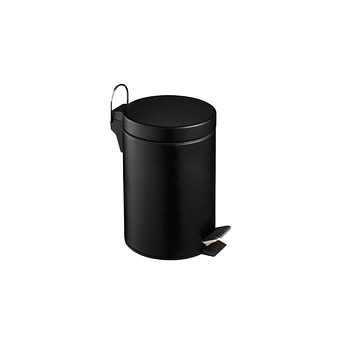 Металева корзина з педаллю, 5 л, чорна