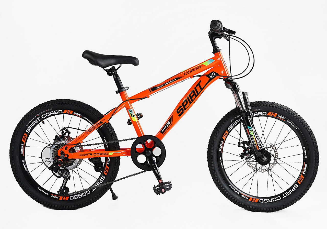 Велосипед Спортивний ST-20458 Corso «SPIRIT» 20" дюймів рама сталева 12``, 7 швидкостей Shimano,, фото 1