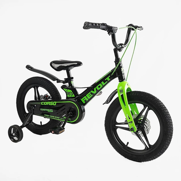 Велосипед 16" дюймів 2-х колісний MG-16090  Corso «REVOLT»  МАГНІЄВА РАМА, ЛИТІ ДИСКИ, ДИСКОВІ ГАЛ, фото 1