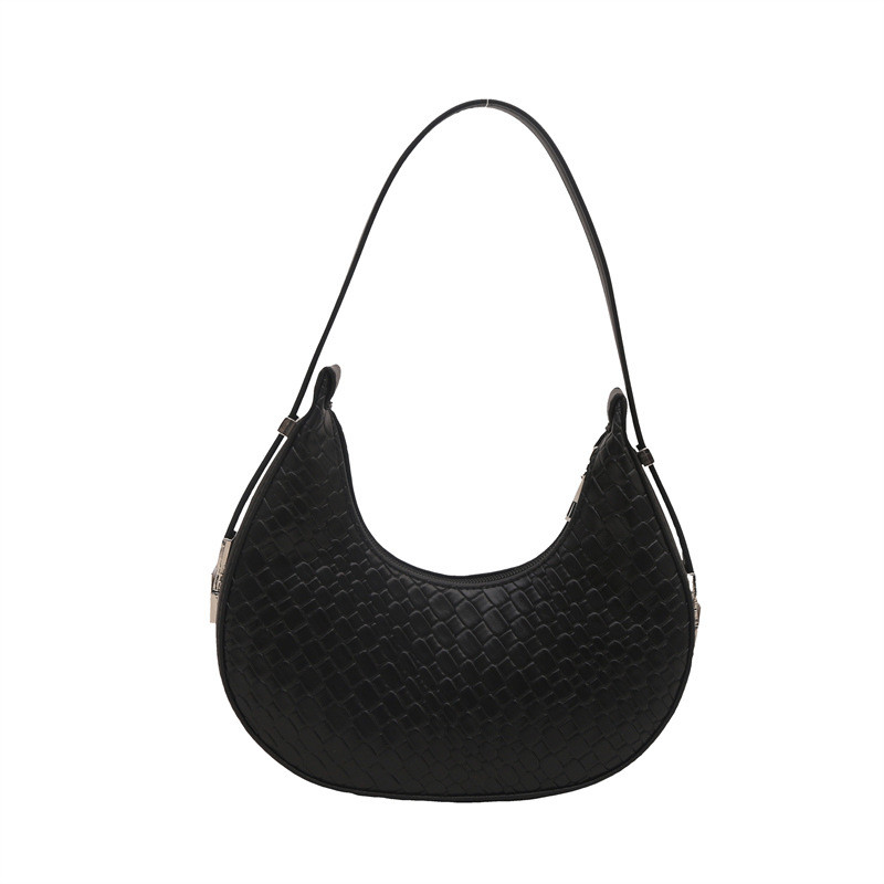 Жіноча чорна сумка 1776 багет, фото 1