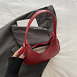 Жіноча чорна сумка 1776 багет, фото 6