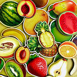 Дерев'яний сортер "Фрукти у розрізі" Рамка-вкладка для розвитку дітей (ПСД136), фото 5