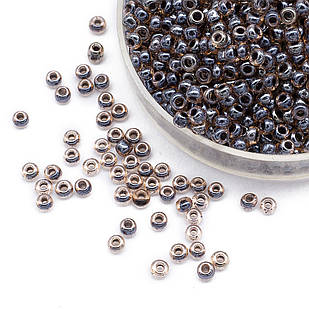Бісер Китайський 12/0, Неоновий пофарбований усередині (LIC), Сірий 2222, Круглий, 100 г