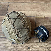 Баллістичний шолом NTS USA NIJ IIIA Койот з кавером і навушниками та кріпленнями