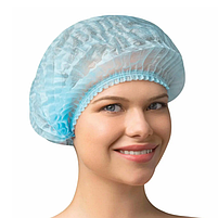 Шапочка одноразова (спанбонд) на двох гумках, фото 2