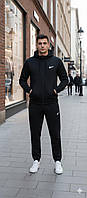 Чоловічий спортивний костюм на флісі 061 чорний, 54