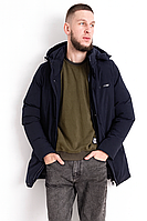 Чоловіча куртка зимова з капюшоном синя, 46 2308