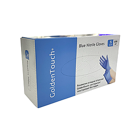 Рукавички нітрилові блакитні розмір S, Golden Touch 100шт/уп 10 пак/ящ