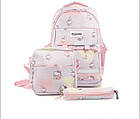 Комплект 3в1 рюкзак + сумка + пенал 46*30 см у різних кольорах Karman, фото 3