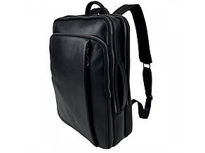 Рюкзак чоловічий великий для ноутбука на три відділення з натуральної шкіри