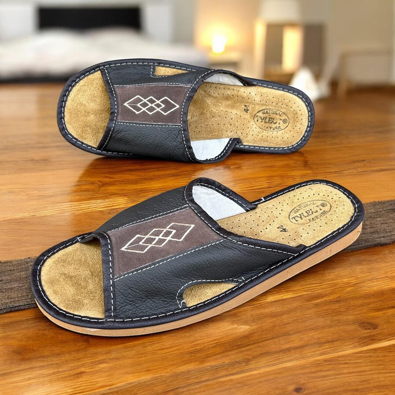 Шкіряні чоловічі капці 117 42, фото 1