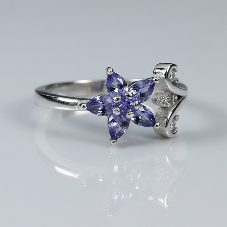 Танзаніт срібна каблучка, 0563ЛТ, фото 1