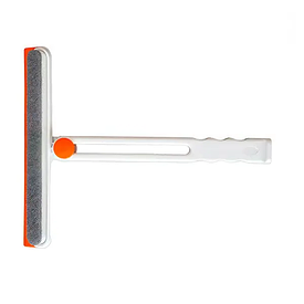 Скребок для миття скла складний з абразивною губкою та гумовим лезом для вікон дзеркал душу Помаранчевий HP-35015-27O