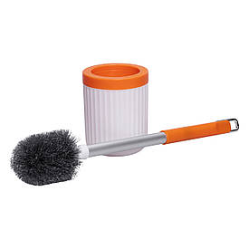 Йоржик для чищення туалету з підставкою 48 (см) йорж щітка для миття унітазу Помаранчевий HP-35015-29O