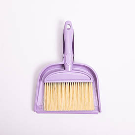 Щітка з совком для підлоги та твердих поверхонь, міцний пластиковий набір із щільним приляганням Фіолетова HP-35015-34V