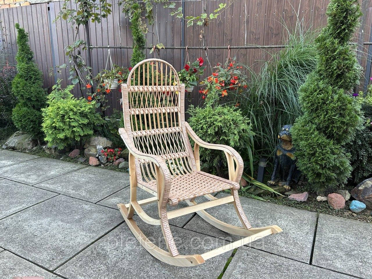 Крісло-качалка з лози (розбірне), фото 1